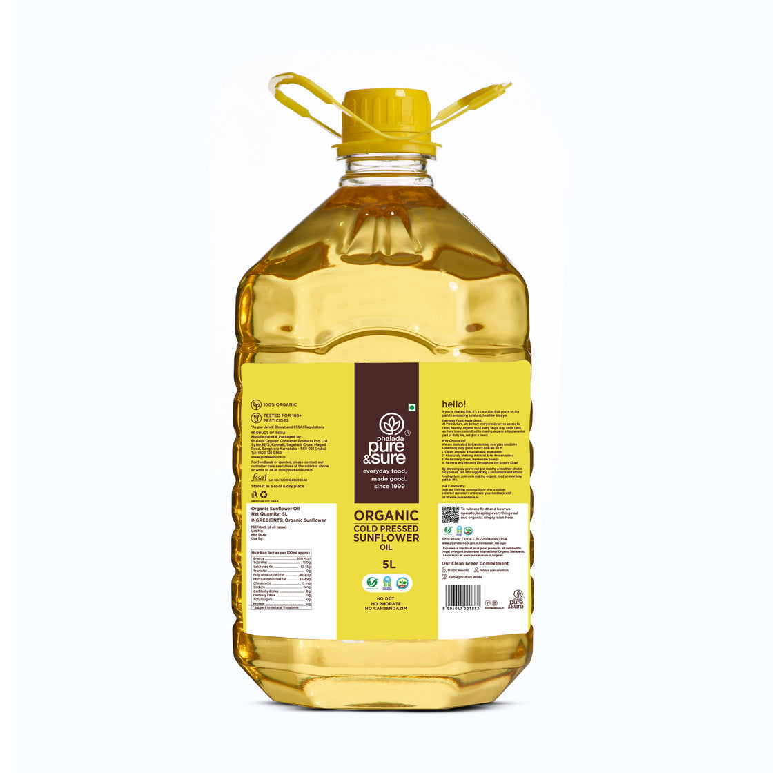 Organic Sunflower Oil-5 Ltr