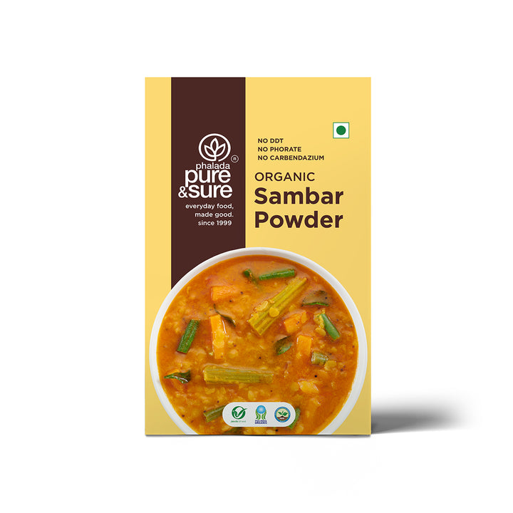 Phalada Pure and Sure Organic Sambar powder Front