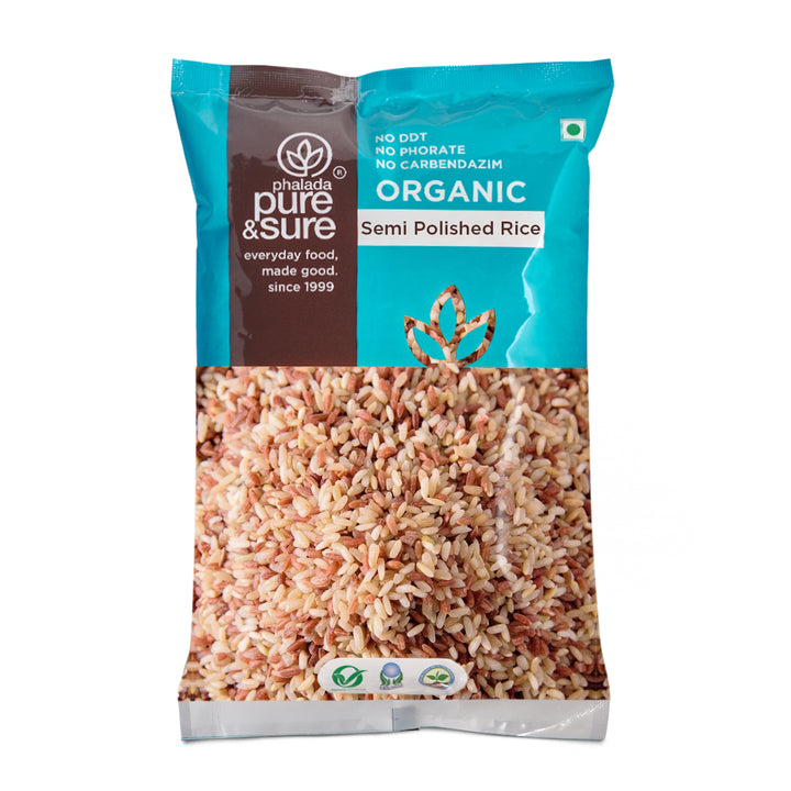 Phalada Pure and sure- Organic Semi Polished Rice 1kg Front
