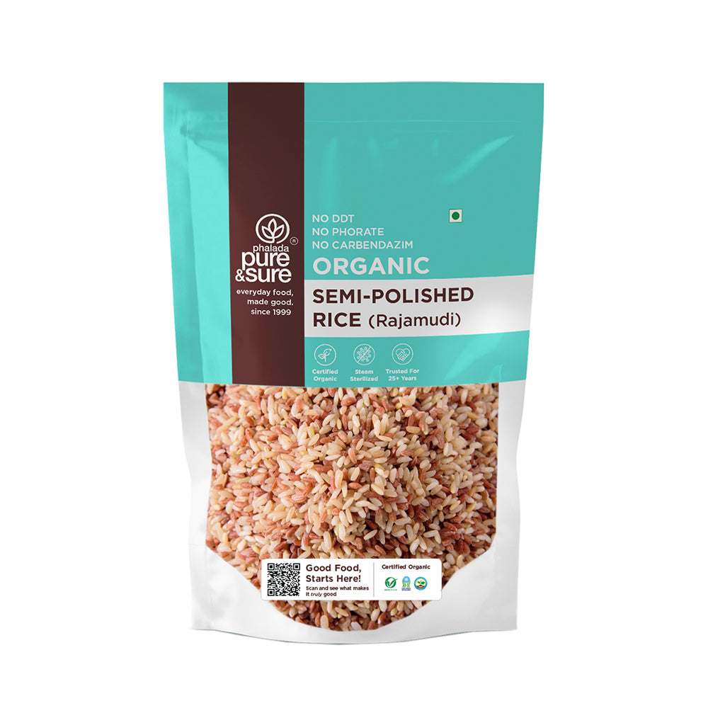 Organic Semi  Polished Rice-1kg