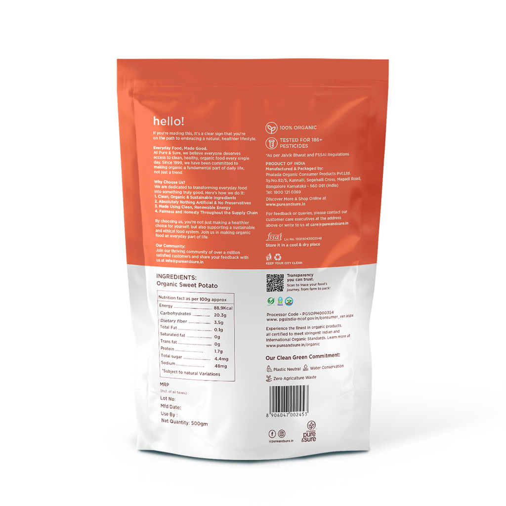 Organic Sweet Potato Flour 500Gms 2