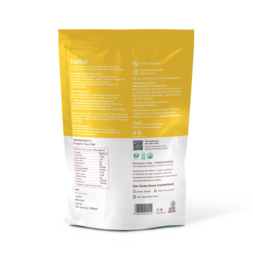 Organic Toor Dal-500Gms 2
