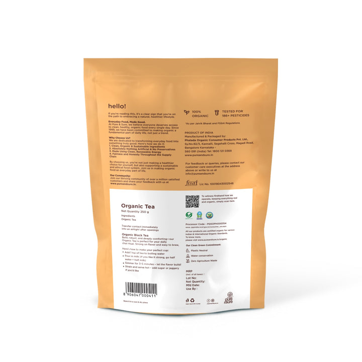 Organic tea Back