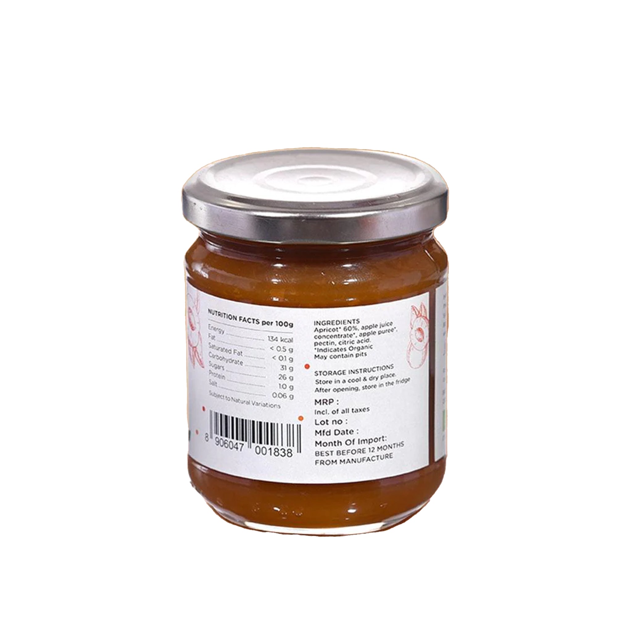 Organic Apricot Jam-210g