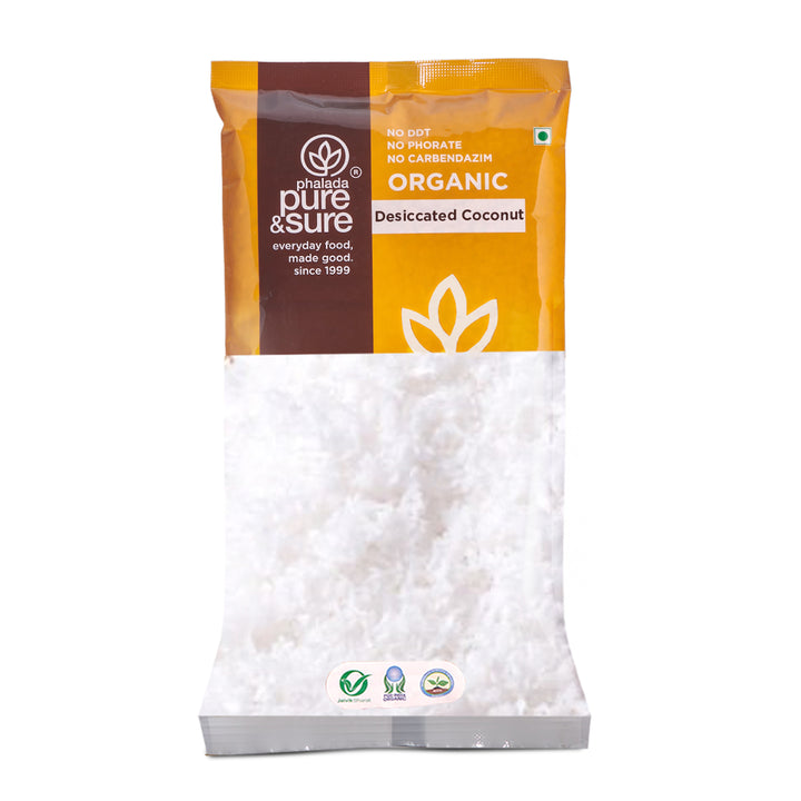 Phalada Pure and sure Organic Desiccated coconut front