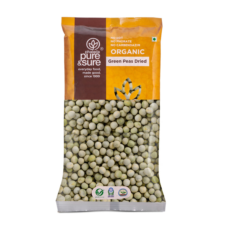 Phalada Pure and Sure Organic Grren Peas dried Front