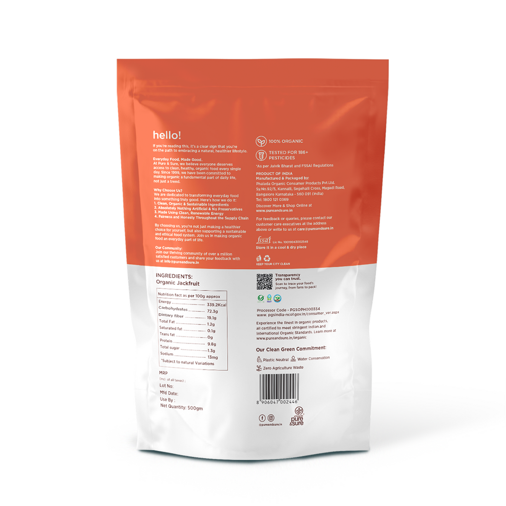 Organic Raw Jackfruit Flour 500Gms 2