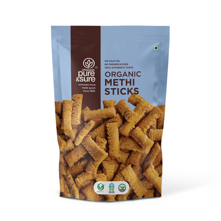 Phalada Pure and sure- Organic Methi Sticks Front