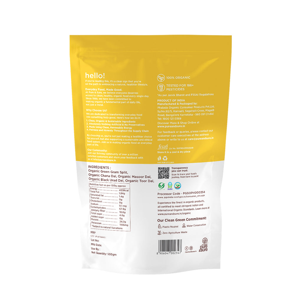 Organic Pancharatna Dal-500Gms 2