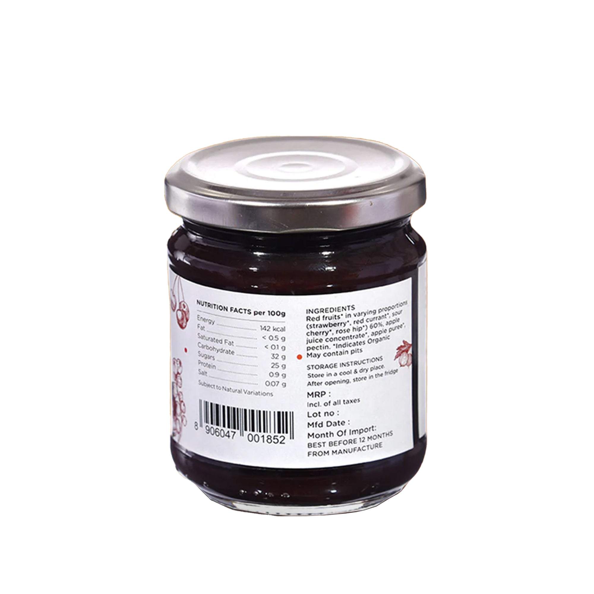 Organic Red Fruits Jam-210g