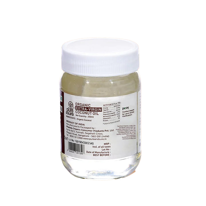 Extra virgin Coconut oil Back