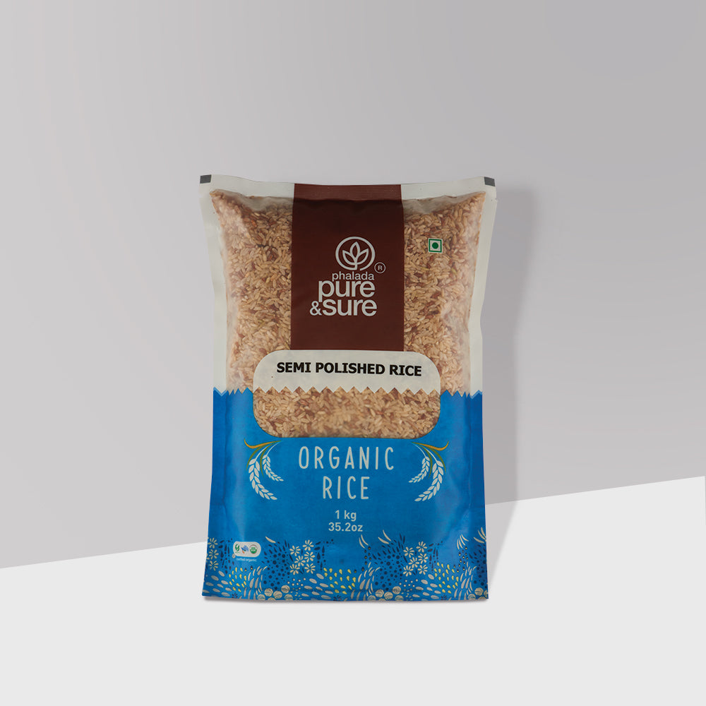 Organic Semi Polished Rajmudi Rice - 1 kg