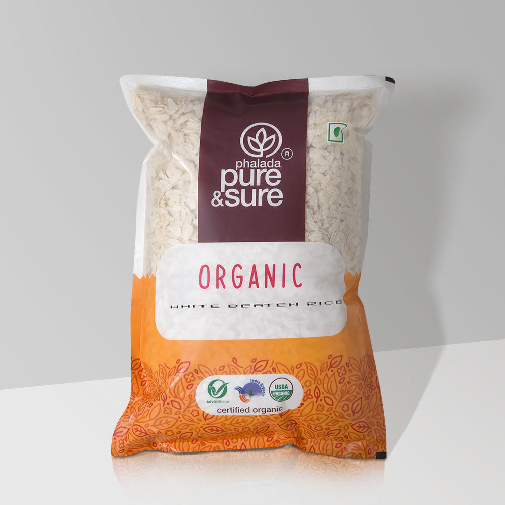 Organic White beaten Rice-1 kg - Phalada Pure & Sure